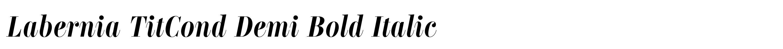 Labernia TitCond Demi Bold Italic